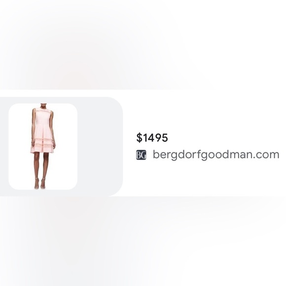 Lela Rose Blush Pink Grace Full-Skirt Fringe-Trim Mini Dress sz 4 - Picture 13 of 13